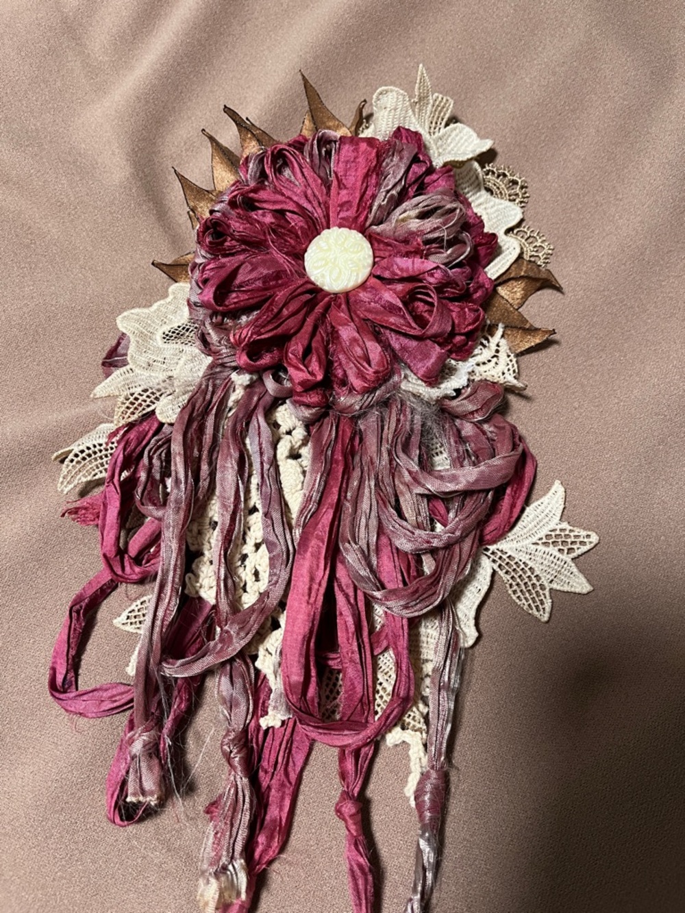 Scrappy Flower Pin